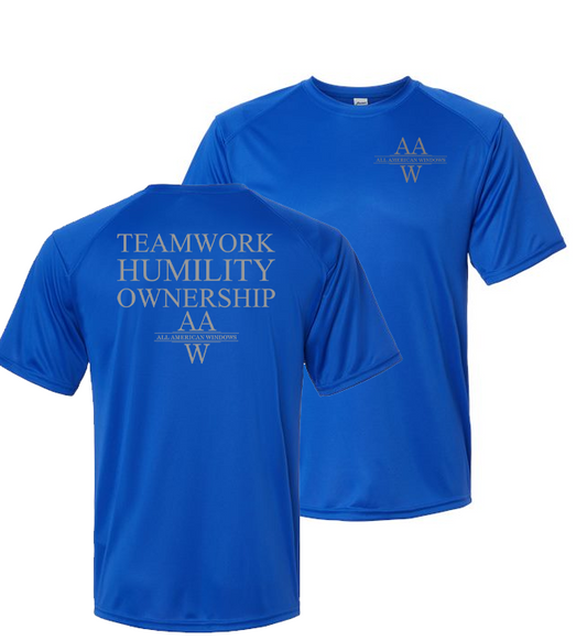 AAW - Teamwork Humility Blue SS Tee